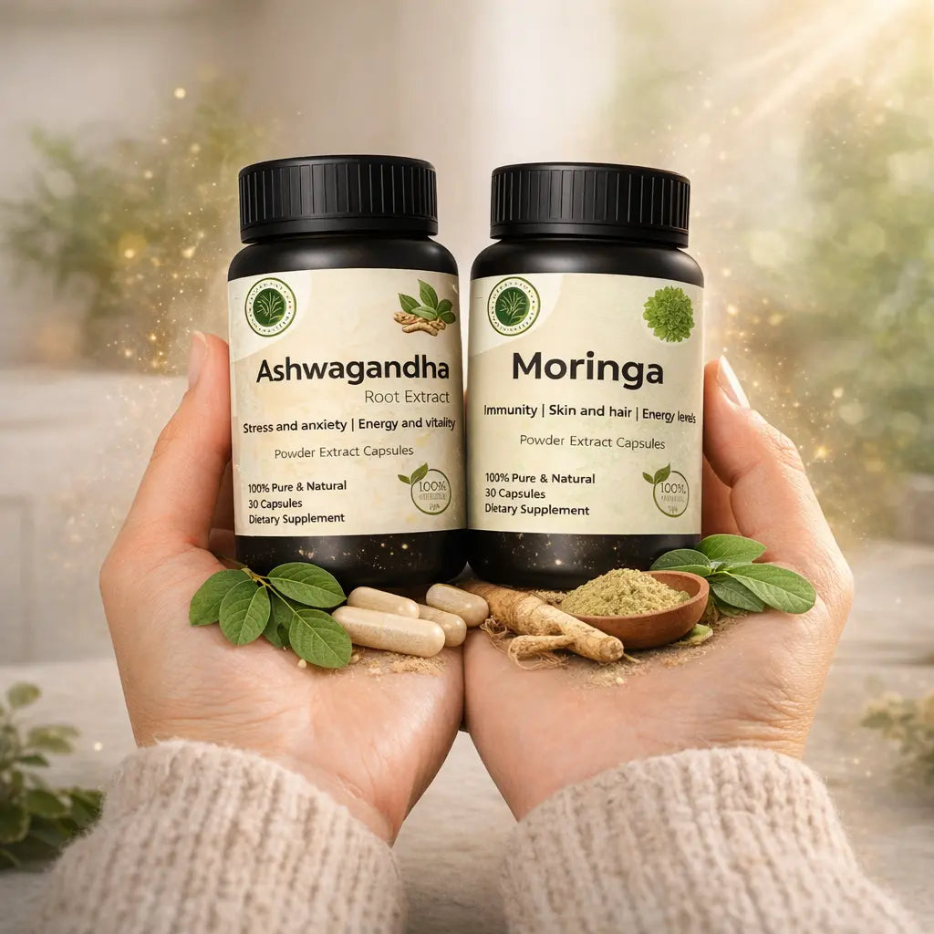 Ashwagandha & Moringa Capsules – Stress & Energy Support