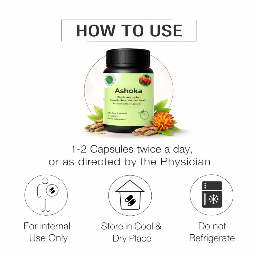 Ashoka Capsules – Ayurvedic Support for Menstrual Comfort & Female Reproductive Health