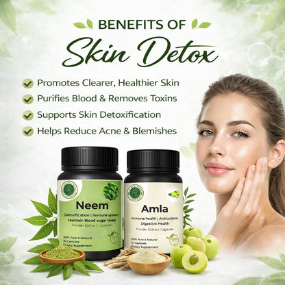 Neem and Amla Capsules – Ayurvedic Skin, Detox & Immunity Formula