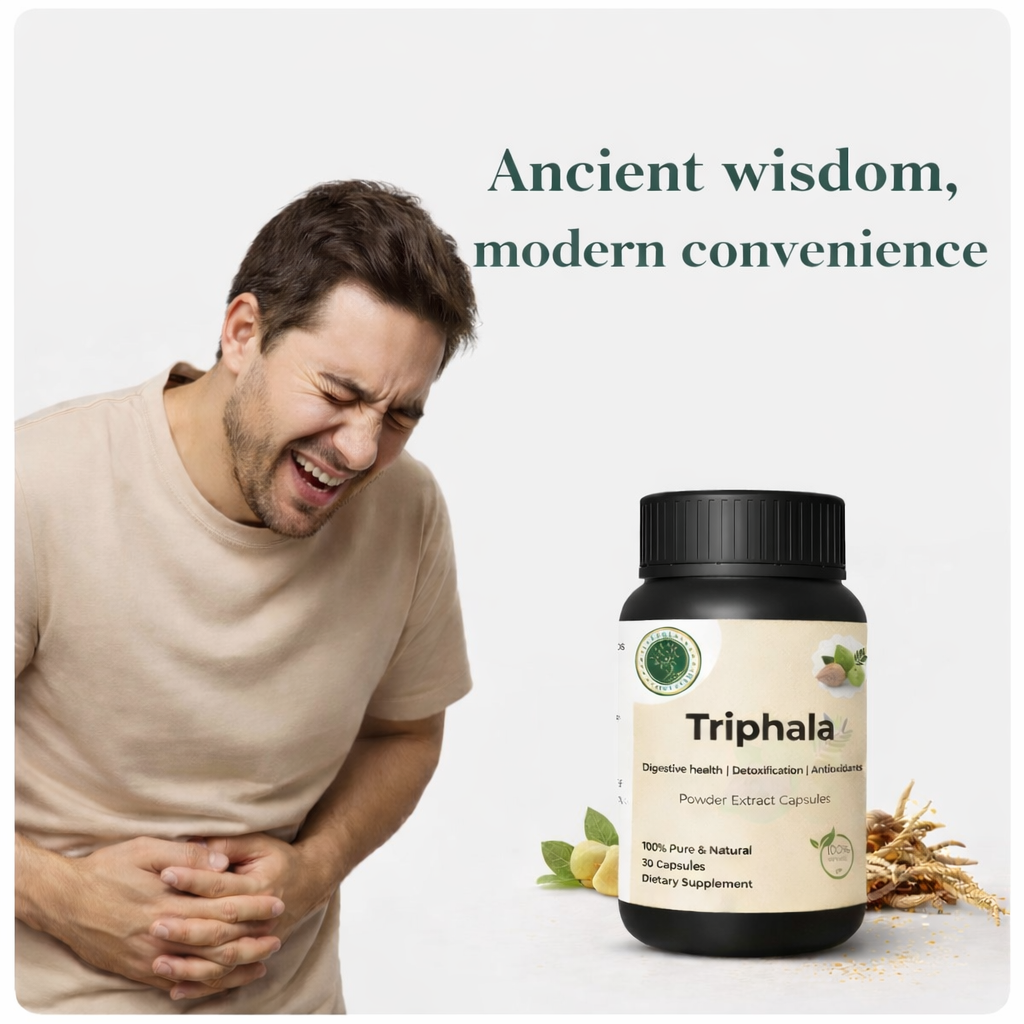 Triphala Capsules – Ayurvedic Digestive & Detox Support