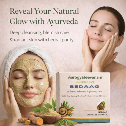 Bedaag Herbal Ubtan Face Scrub – Neem, Manjistha & Multani Mitti for Clear, Glowing Skin (50 gm)