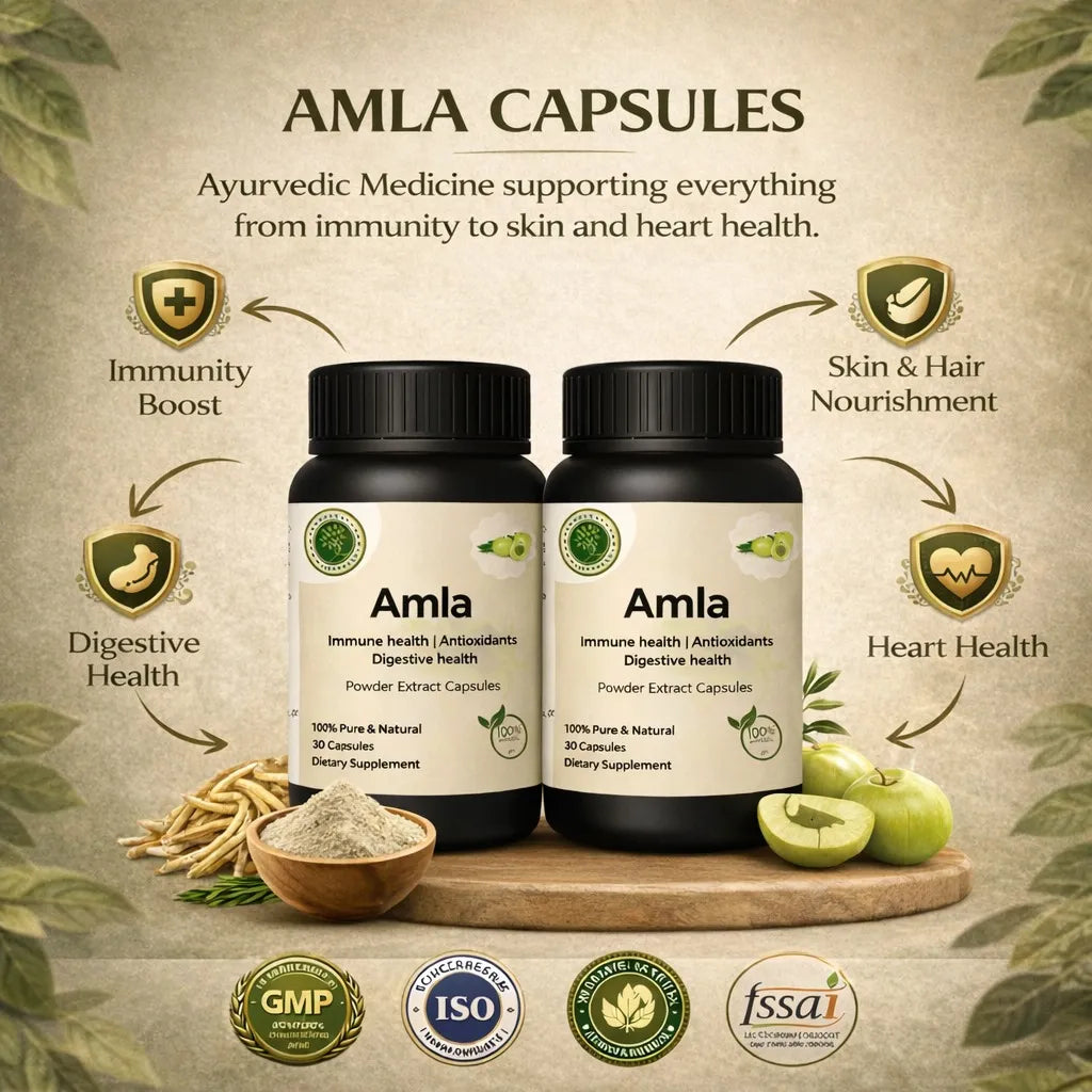 Neem and Amla Capsules – Ayurvedic Skin, Detox & Immunity Formula