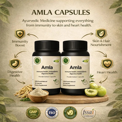 Neem and Amla Capsules – Ayurvedic Skin, Detox & Immunity Formula