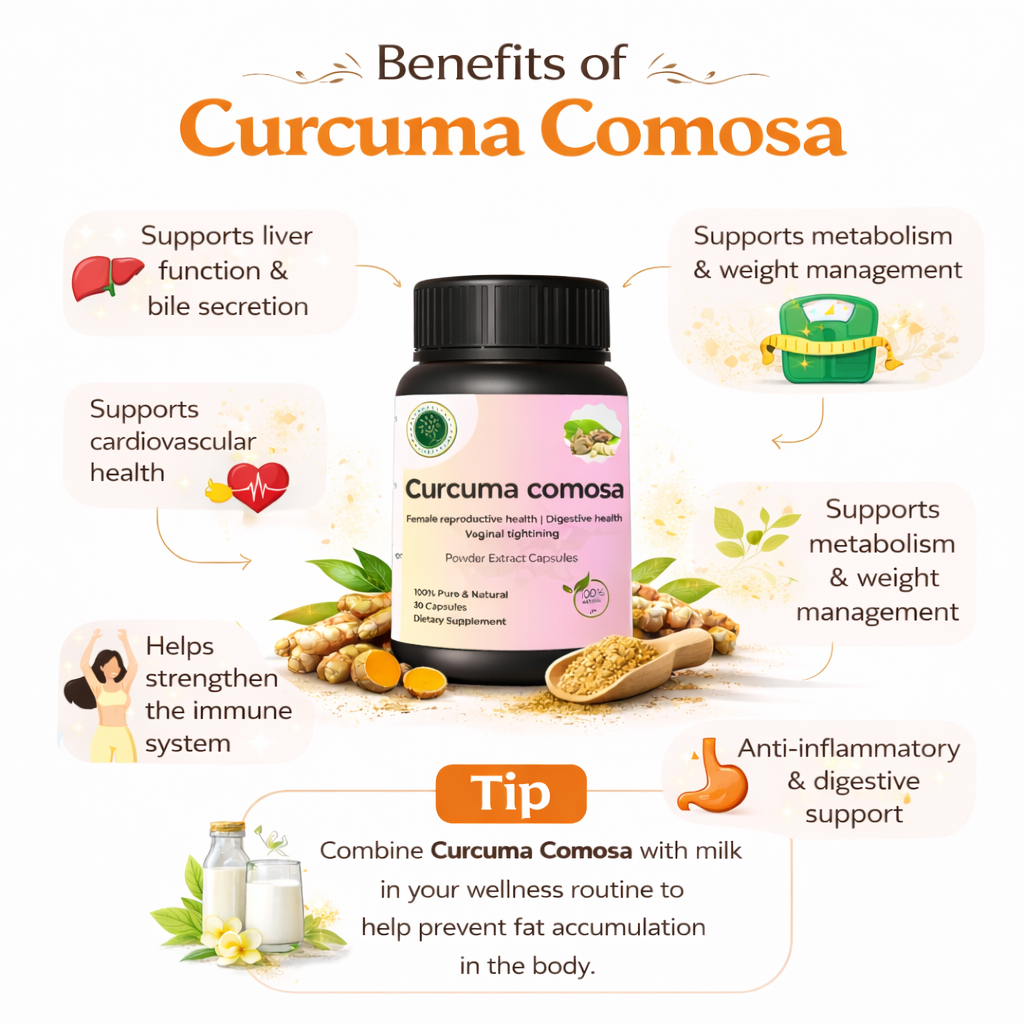 Curcuma Comosa Capsules - Supports Balance, Comfort & Feminine Wellness