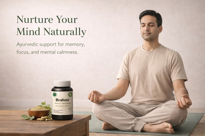 Brahmi Extract Capsules – Ayurvedic Support for Memory, Stress & Mental Wellness