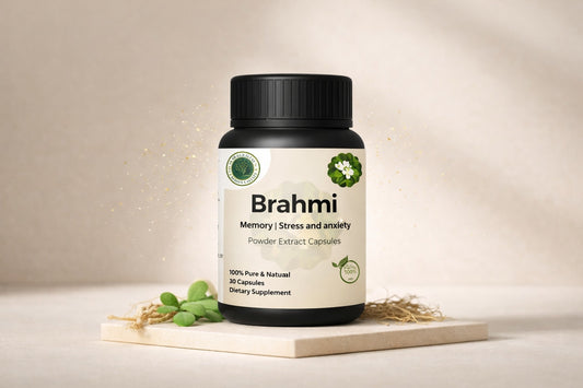 Brahmi Extract Capsules – Ayurvedic Support for Memory, Stress & Mental Wellness